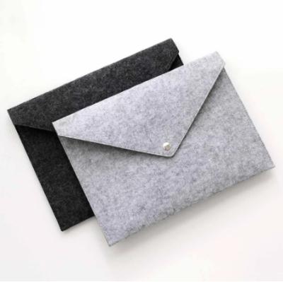 China Office School Stationery Custom Portable Envelope A4 Pocket Felt Document Filing Paper Bag For Office for sale