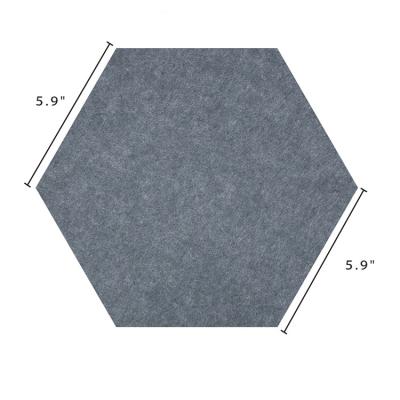 China Modern Sound Proof Wall Studio Polyester Felt Hexagonal Acoustic Panels for sale