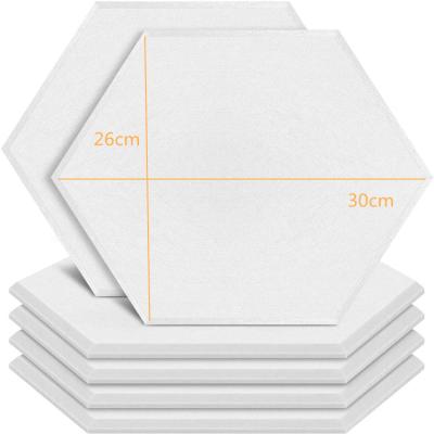 China Modern Decor Bevel Proof Wall Panel Polyester Fiber Hexagon Sound Proof Edge Acoustic Panels for sale