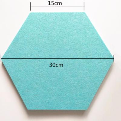 China Modern 9mm Thick Hexagon Soundproof Acoustic Panels Felt Polyester Fiber Acoustic Panels for sale