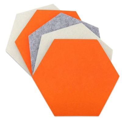 China Colorful Customized Fiber Panels Soundproof Polyester Hexagon Traditional Acoustic Panels For Wall for sale