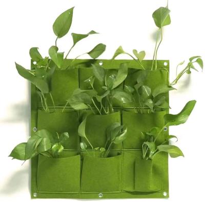 China Multi Plant Growth Pockets Wall Hanging Planting Garden Held Vertical Grow Bags for sale