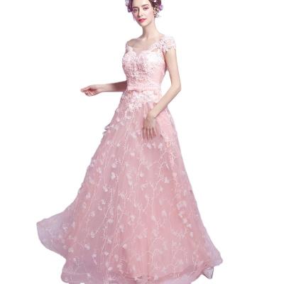 China Anti-Static 2021 New Arrivals Lace Up Appliqued Long Dress Prom Dress Formal Party Same Wear Dresses Formal Evening Dress for sale