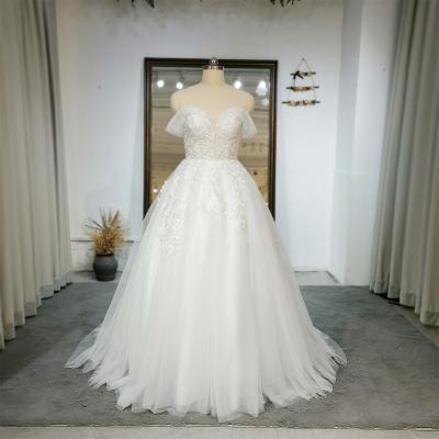 China Elegant Anti-Static Plus Size Off The Shoulder Sweetheartwedding Dresses Bridal Gown For Women for sale