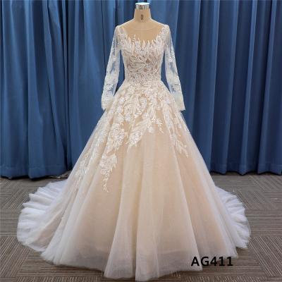 China Best Fashion Anti-Static Welcome Wedding Dress V Neck Ball Gown Wedding Dress Bridal Wedding Dresses for sale