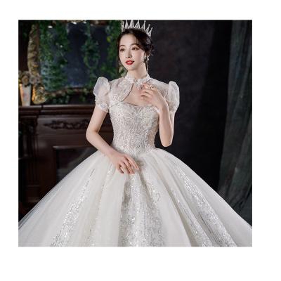 China Wholesale Breathable Factory Quality Long Tail Wedding Dresses Cheap Wedding Dress Luxury Bridal Gown Wedding Dress for sale