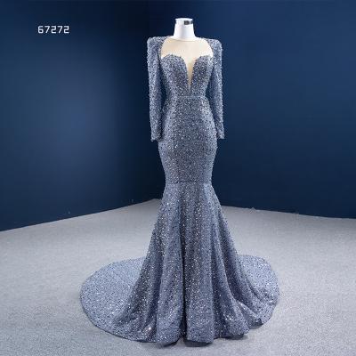 China QQ High Quality Bridal Anti-static Elegant Sexy Deep V-Neck Mermaid Evening Dresses RSM67272 for sale