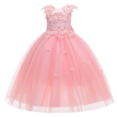 China MQATZ Wholesale Breathable Applique Princess Summer Pretty Bridesmaids Dresses Wedding Birthday Party Dress For Girls 4-14Y In Stock for sale