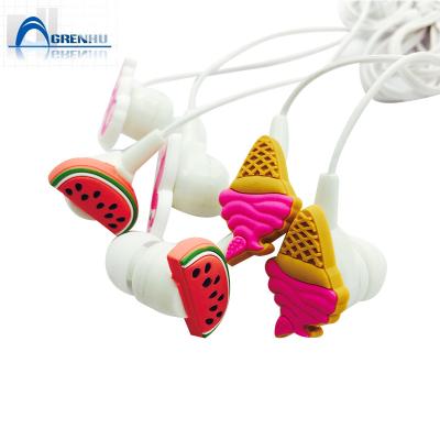 China High Quality Cheap In-Ear Cable In-Ear Price 3.5mm Cute Cartoon PVC Shape Earphone Lovely for sale