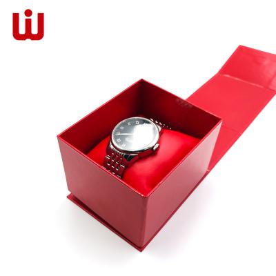 China Recycled Materials Paper Box Design Personalized Single Watch Box With Pillow for sale