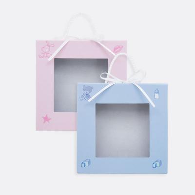 China Recycled Materials Baby Gift Box Baby Clothes Gift Paper Box With Window for sale