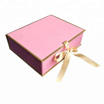 China Handmade Custom Elegant Pink And Folding Hair Extension Packaging Marble Paper Gift Box for sale