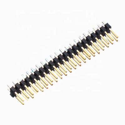 China PCB Board 2~80 Posts Pin Gold Select Plated DIP Type 2.0mm Straight Pin Header Connector for sale