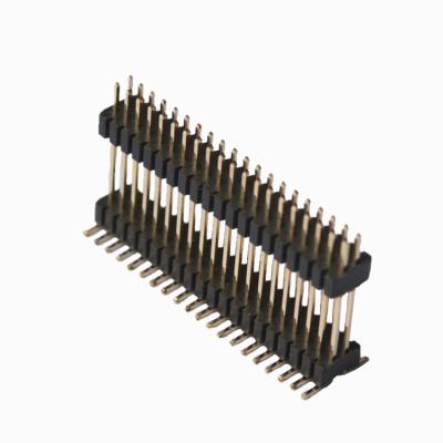 China SMT Double Row Plastic Terminal 0.8 Double Long Header 1.0 1.27 2.0mm 40 Pin Male PH1.0*1.5-2*nT 40T for sale