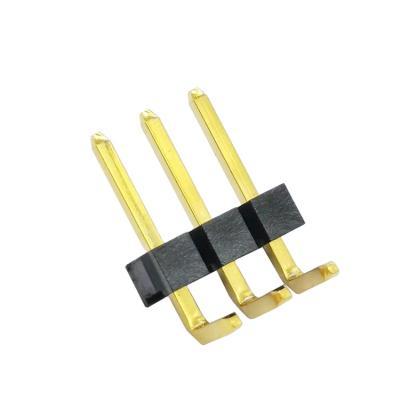 China 3.96Mm 2 3 5 Pin 10 Pin Header Single Row Right Angle 20 Pin Gold Plated PCB Male Connector 3u