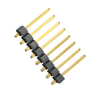 China LCP 3.96 mm Pitch Gold Plated DIP Type Single Row Pin Header Connector PH3.96*3.2-1*nP 8 Pin for sale