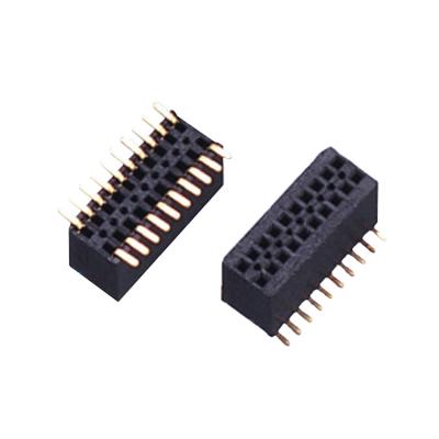 China Phosphor Bronze Printer Female Header Label 0.8Mm Dual Row 20PIN 30PIN 40PIN 80PIN SMD Header for sale