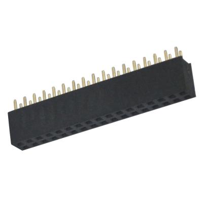 China PBT + 30% Fiberglass Size 6.35 PCB Socket Connector 2.0Mm Pitch Dual Row Female Header for sale