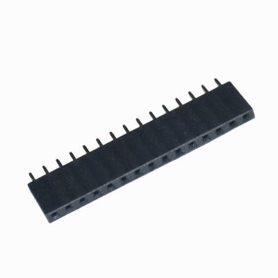 China PBT 2.54mm Header 15 Pin 1 Row Female Dip Connector For PCB Board Board Connection FH2.54*H-1*nP 15 Pin for sale