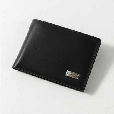 China Fashion HASSION Credit Card Holder Money Clip Custom Bifold Slim Wallet Leather Coin Bag Check Holder For Men for sale