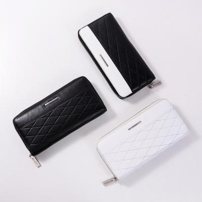 China High quality factory wholesale women's single hand zipper leather long single women's wallet for sale