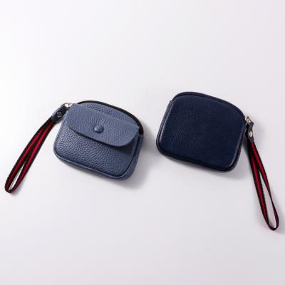 China Factory Outlet High Quality Minimalist Small Mini Leather Coin Purse Ladies Clutch Double Layer Coin Purse for sale