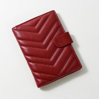 China HASSION Luxury Custom Soft Leather Embroidery ID Card and Passport Holder for sale