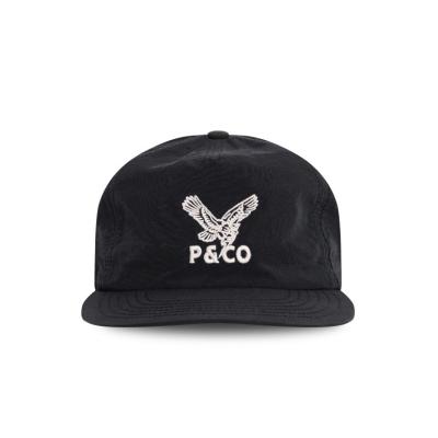 China COMMON Custom Durable Embroidered Logo 5 Panel Nylon Adjustable Strap Baseball Cap Back Hat for sale