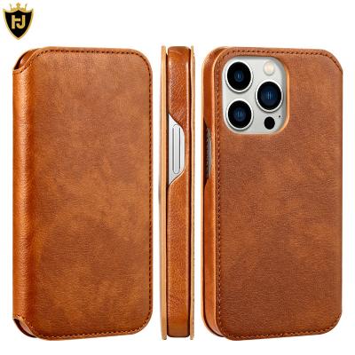 China Shockproof Flip Pu Leather Phone Case Wallet for Apple iPhone 13 min pro Max Vegan Leather Phone Cover with Card Slots Kickstands Holders for sale