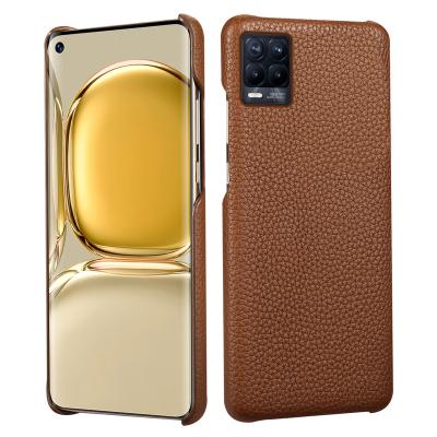 China Factory Shockproof Custom Luxury PU Leather Phone Case For realme C2 3Pro 5 5i 5Pro X XT XMaster Pebble Genuine Leather Cell Phone Cover for sale