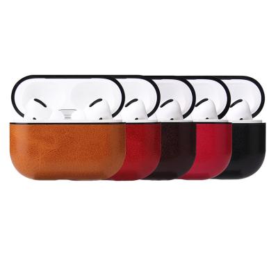 China For Apple Airpods Pro 1 PU 2 3 4 Custom Luxury Earphone Leather Case For Airpods 2 Pro 3 Bag Leather Airpods Cover Case Genuine Leather Case for sale