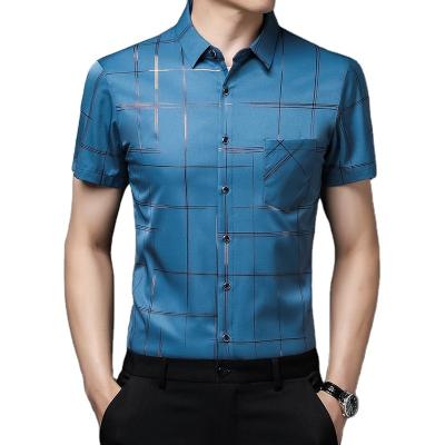 China New arrival summer promotion new arrival high quality short sleeve digital printing stylish ice silk soft shirt for sale