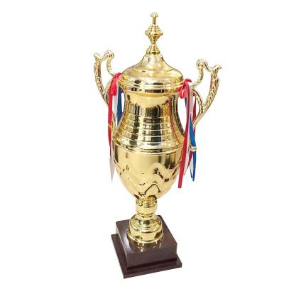 China Promotional Gifts Sports Meeting Metal Gold Trophies Cups for sale