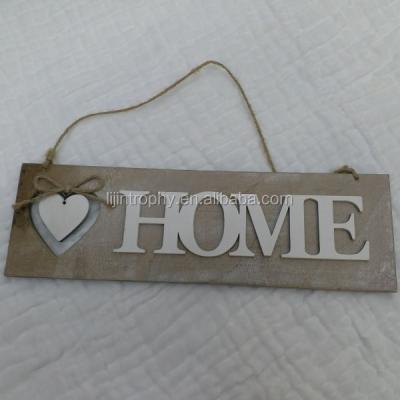 China Europe Rectangular Wooden Pendant Gift Tag Wooden Home Plaque Sign for sale