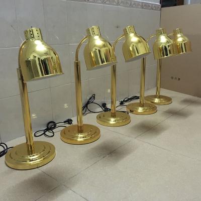 China Restaurant Heating Lamp Double Head Light Infared Electric Warm Food Warmer Lamp for sale