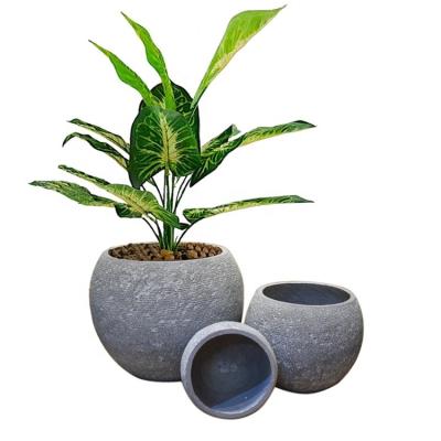 China Nordic Wholesale Concrete Flower Pot China Large Cement Planter Commercial Pot For Garden Decoration for sale