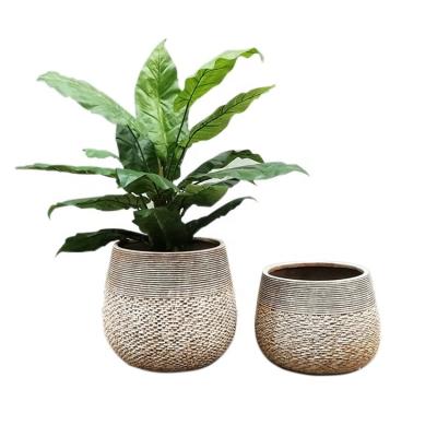 China Wholesale Top Quality Farmhouse Large Size Garden Cement Flower Indoor and Outdoor Planting Pot for sale