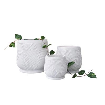 China Outdoor Garden Fiber Clay Flower Pots Outdoor Decoration New Design, Indoor Large Size Flower Planter For Home Decoration for sale