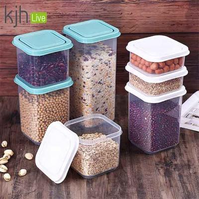 China 9pcs Sustainable High Quality Stackable Airtight Plastic Dry Food Storage Container Set for sale