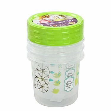 China Freshness Preservation KJH LIVE Small Kitchen Plastic Cylinder Food Storage Container Box for sale