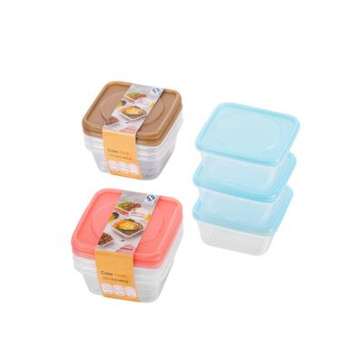 China Viable Wholesales Custom Colorful Takeaway Plastic Place Meal Prep Food Containers Set For Dry Food for sale