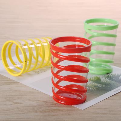 China Best Price 270ML High Quality Sustainable Clear Spiral PS Plastic Water Cup for sale