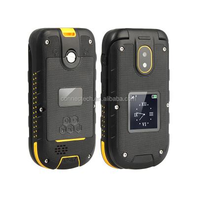 China 3G Double Screen IP68 Waterproof SOS Function 3G Rugged Mobile Phones Flip Phone for sale