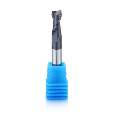 China From mass steel to high hardness materials above HRC50 2 blade straight shank 55 degree tungsten alloy end mill coated integral steel mill wholesale cutter for sale