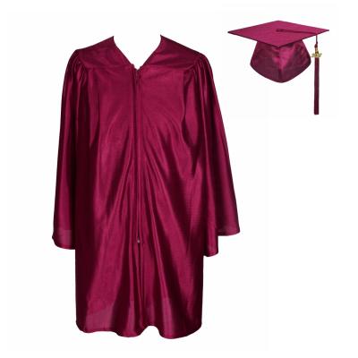 China 2021 Hot Selling Adults School Graduation Dress Shiny Brown Hat And Tassel for sale