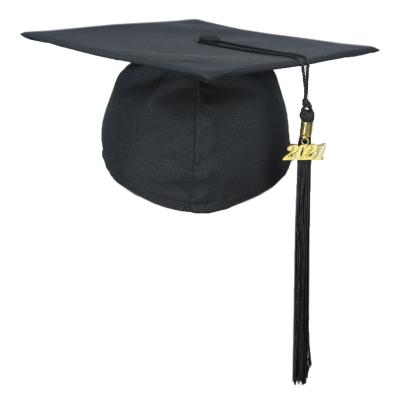 China Hot School Style Matte Graduation Cap With Tassel in Black or Rich in Color Graduation Cap for sale