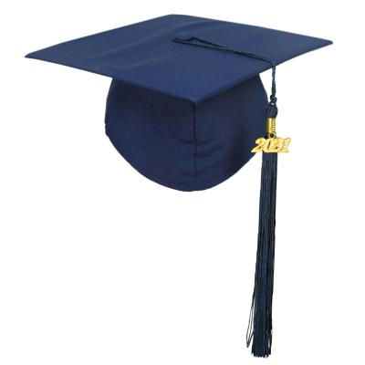 China Navy Matte Graduation School Cap and Tassel for sale