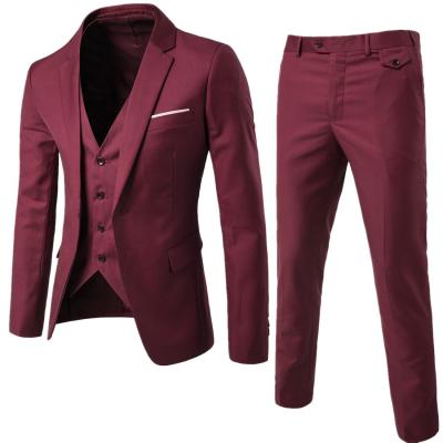 China Three-Piece Anti-Shrink Men's Business Casual Suit for sale