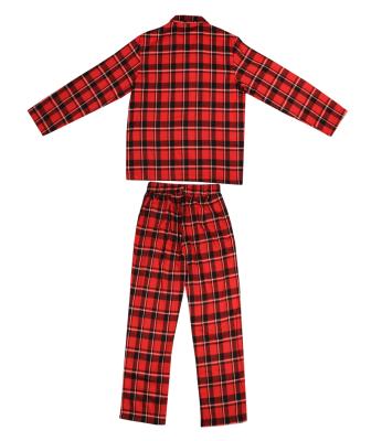 China Good quality plaid patterns QUICK DRY pajamas long button down pajama sets for sale