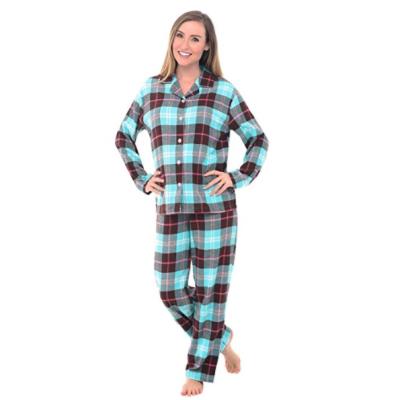 China 100% breathable cotton flannel pajamas set for sale